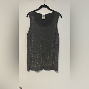 Vocal Rhinestone Sleeveless Top.  Size Large